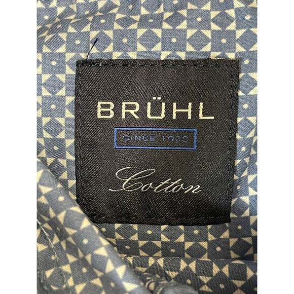 Bruhl Pants Mens 36R Blue Straight Leg Mid Rise Regular Fit Stretch Chino - Picture 4 of 15